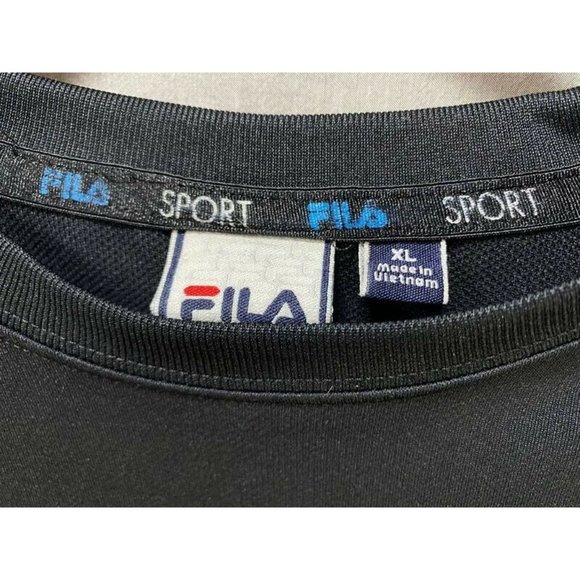 Fila Shirt Boys Extra‎ Large Black Short Sleeve Pullover Tee Kids Youth - Picture 5 of 9